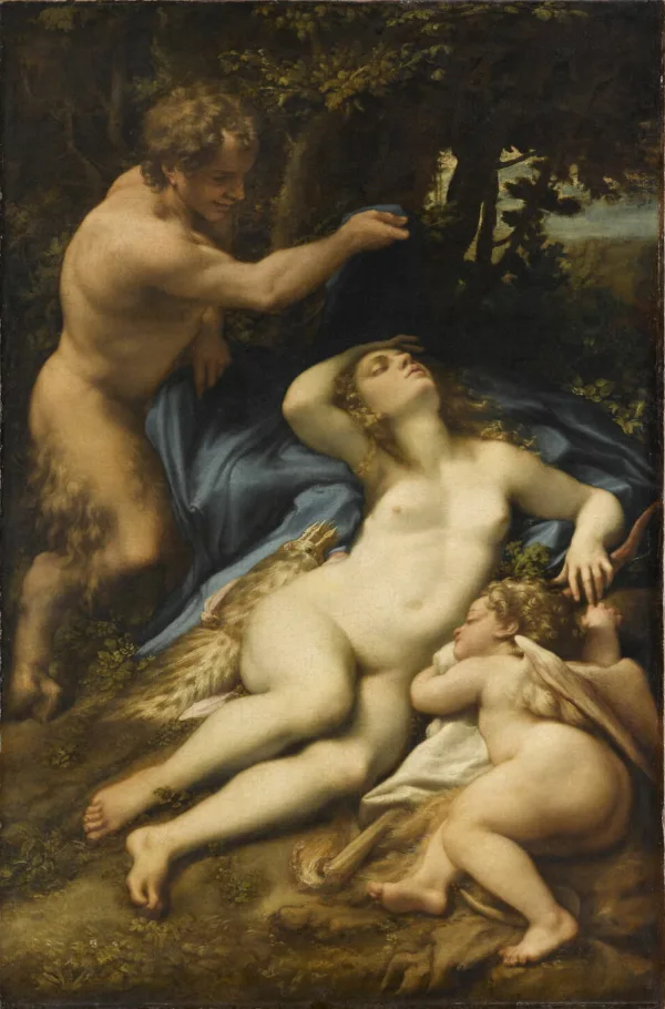 Venus and Cupid with a Satyr