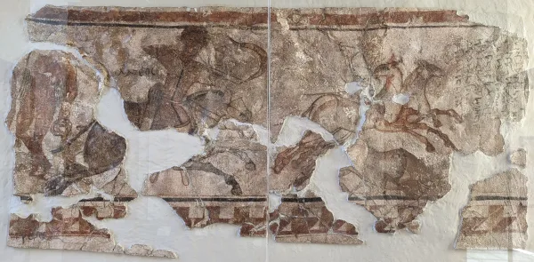 Hunting Scene Wall Plaster