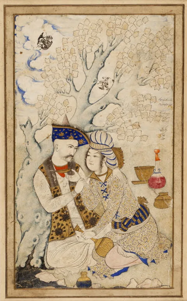 Portrait of Shah Abbas and his Page